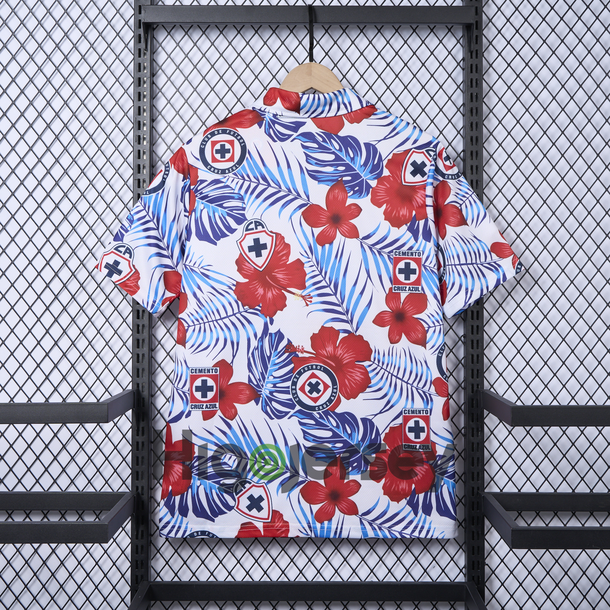 Higojerseys-Cruz Azul 24-25 Flower and Leaves Polo Shirt