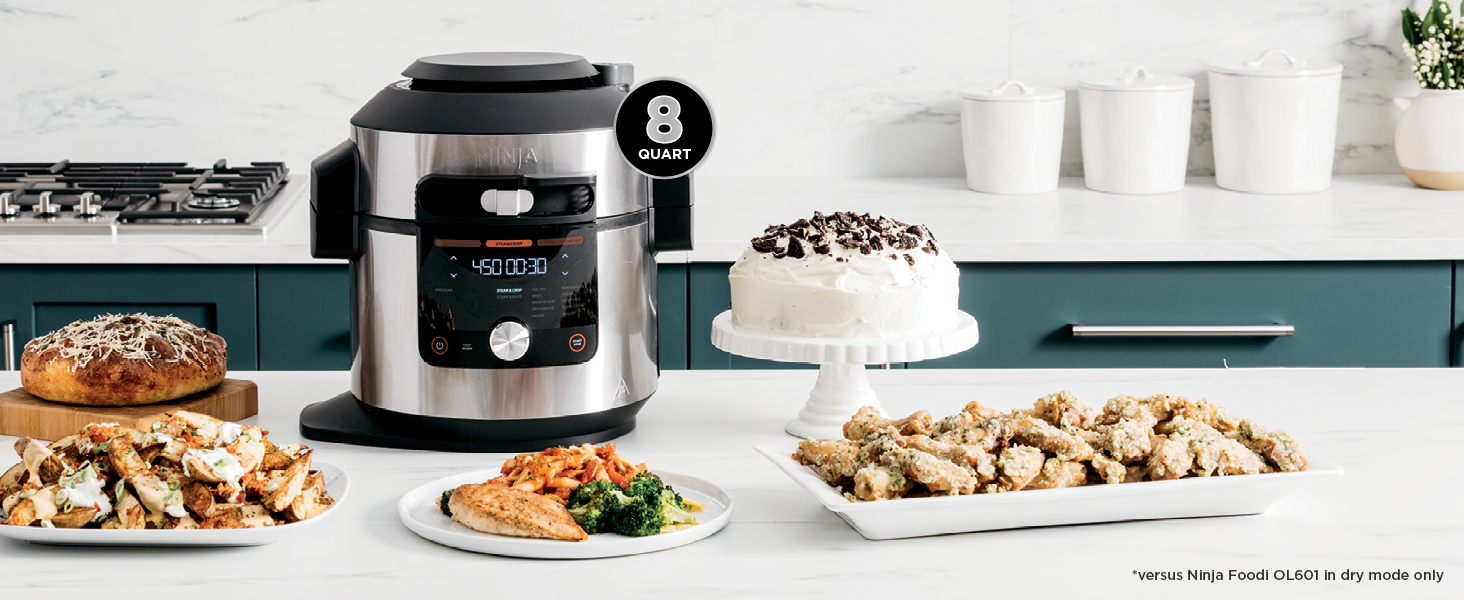 8 quart pressure cooker with cooked meals