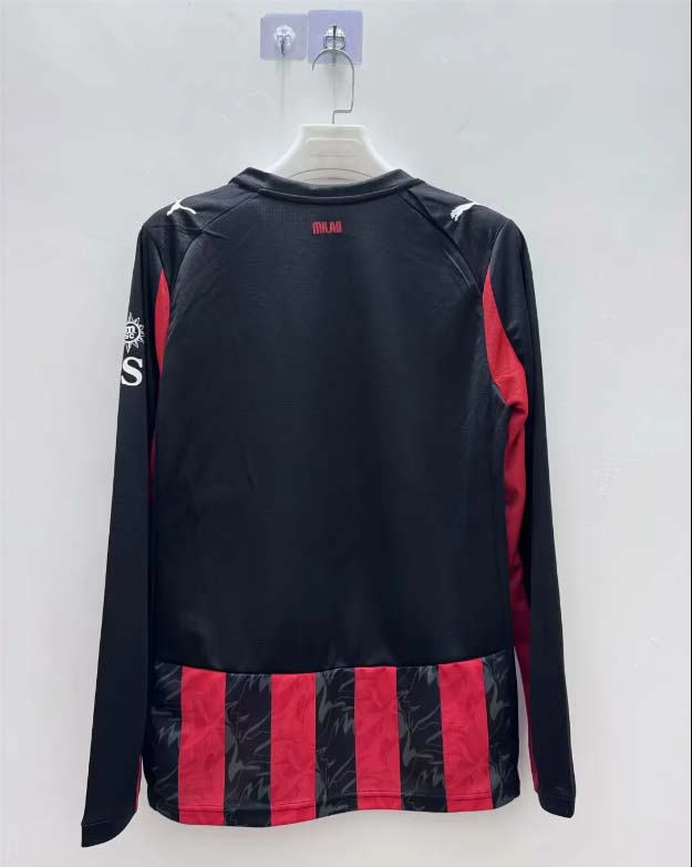 2025/2026 Long Sleeve AC Milan Home Soccer Jersey 1:1 Thai Quality:football jersey mysite: unitedjerseyfootball 邓江浪:football