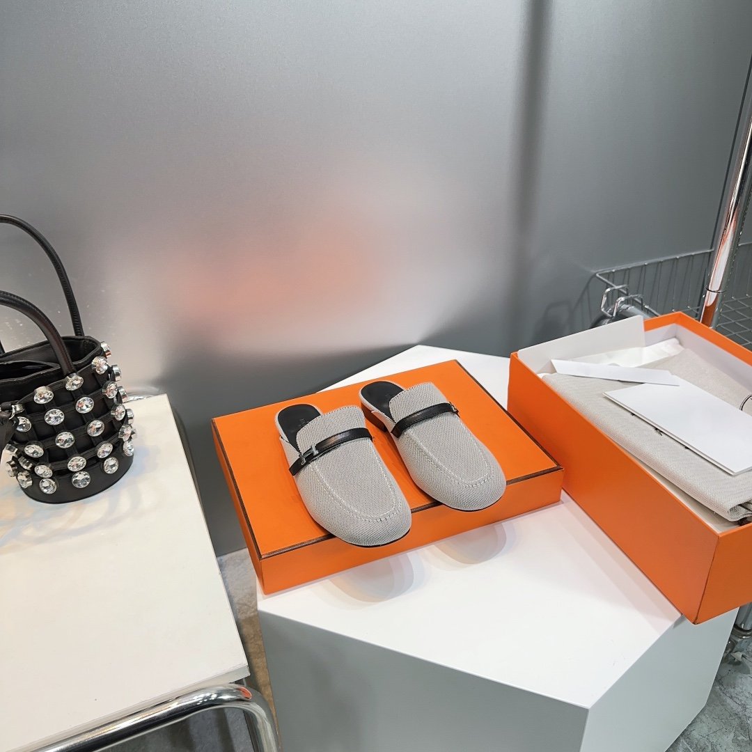 Lena Mule Gray Denim、mysite、Cacoeks