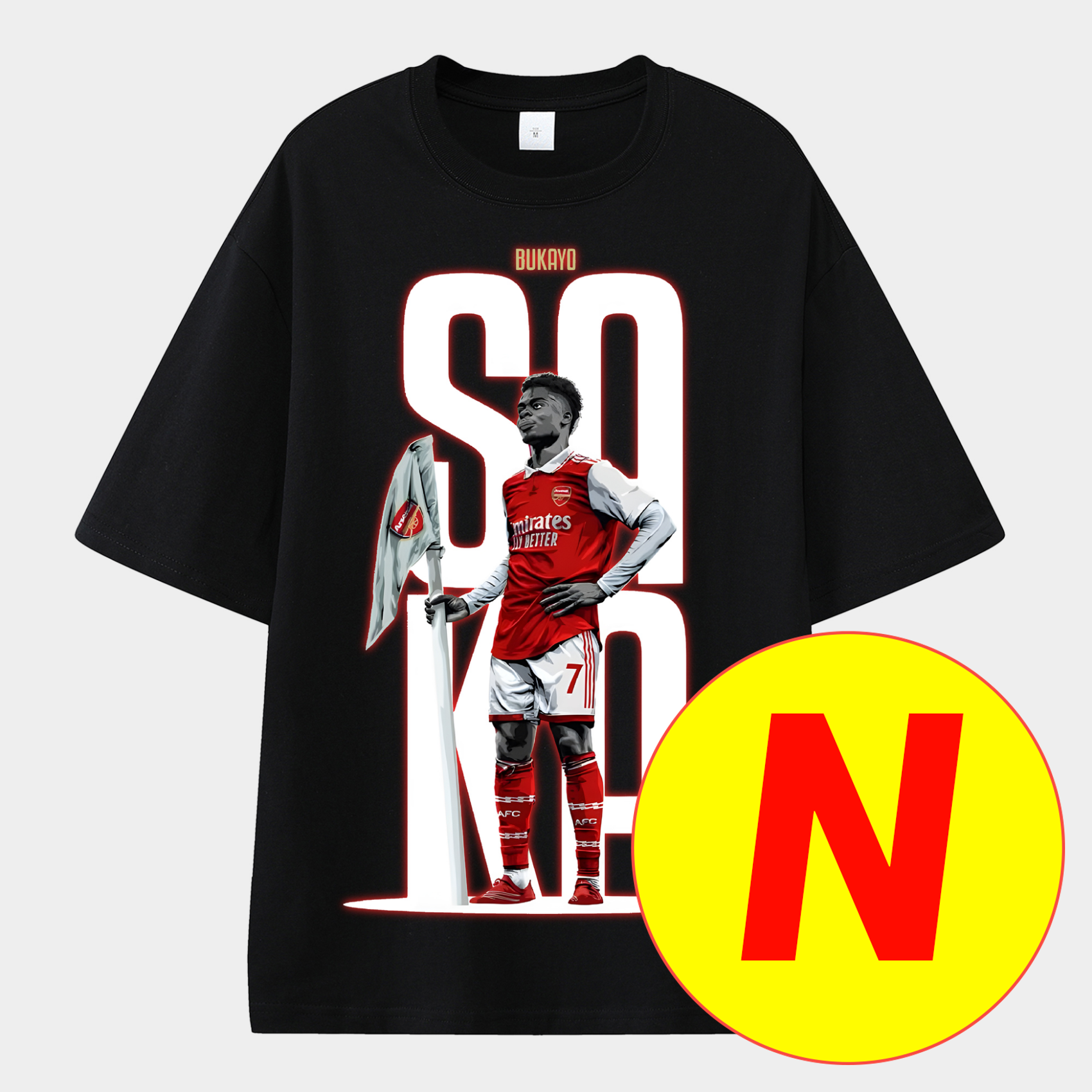 foot-Arsenal Henry Wenger Saka Gunners Unisex Pure Cotton T-shirt