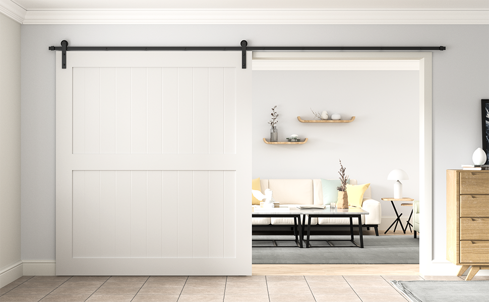 sliding barn door hardware kit 12ft for single door