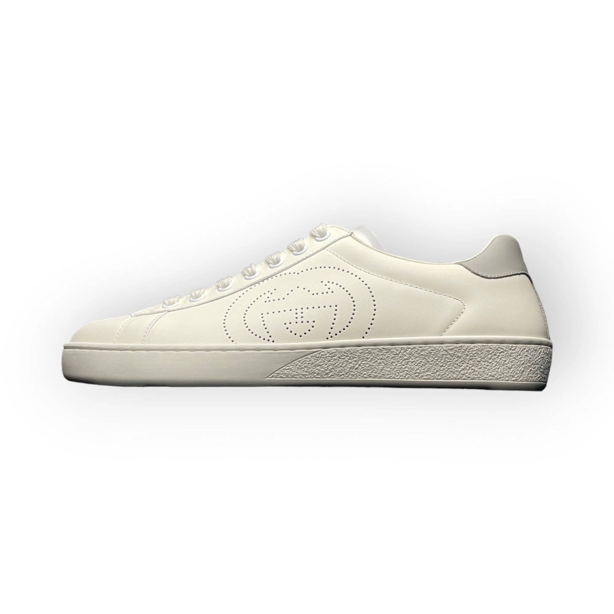 Gucci Ace Perforated Interlocking G White、mysite、Cacoeks