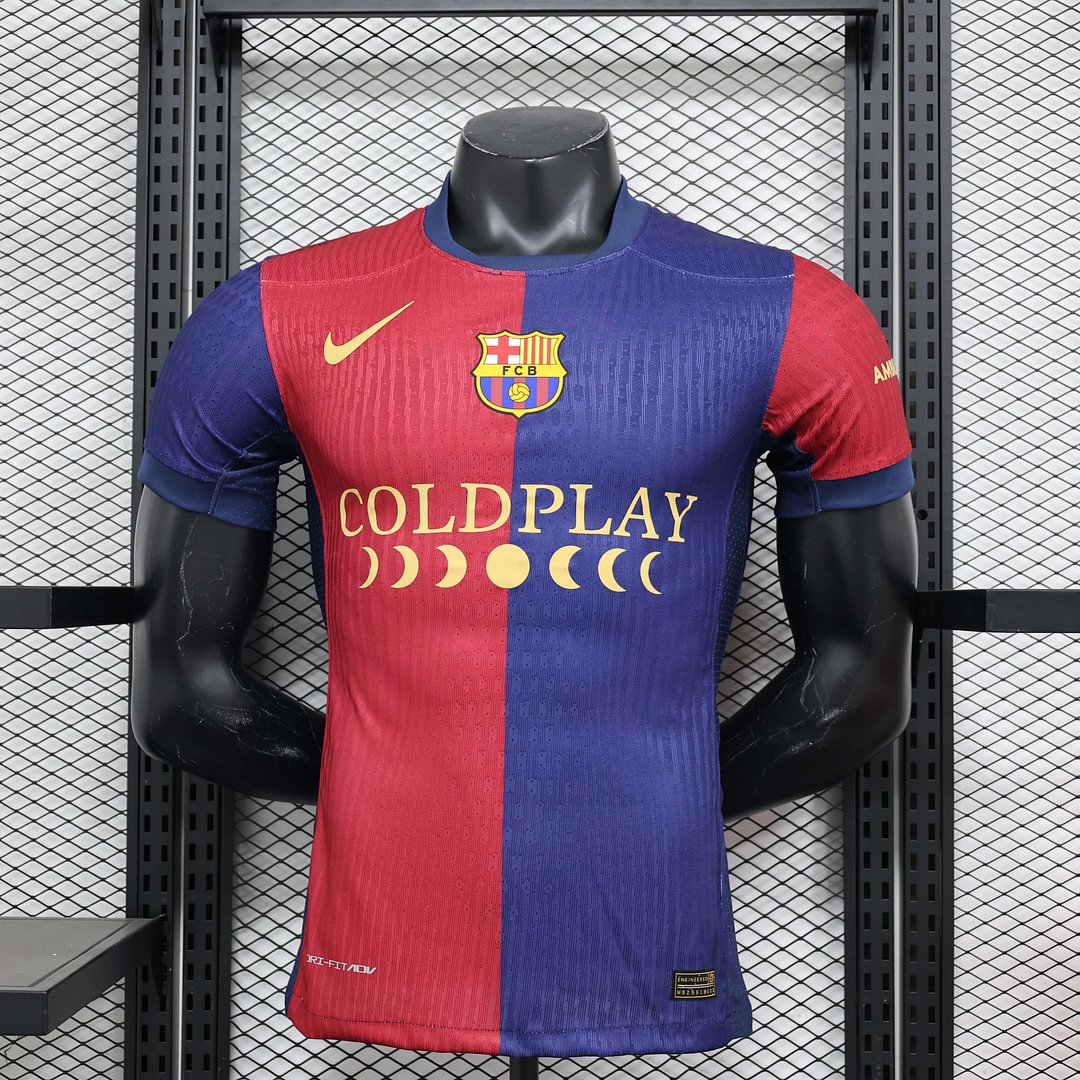 24/25 Player Version Barcelona Home X COLDPLAY Football Shirt-mysite Custom Football Kit- Nextkits
