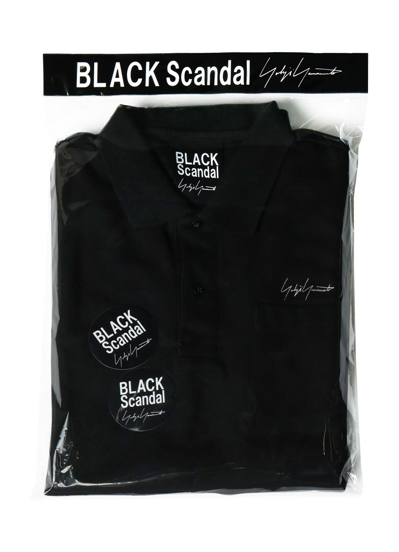 Yohji Yamamoto POUR HOMME 2PIECES PACK SIGNATURE EMBROIDERY POLO SHIRTS  HP-T44-994-1-03 