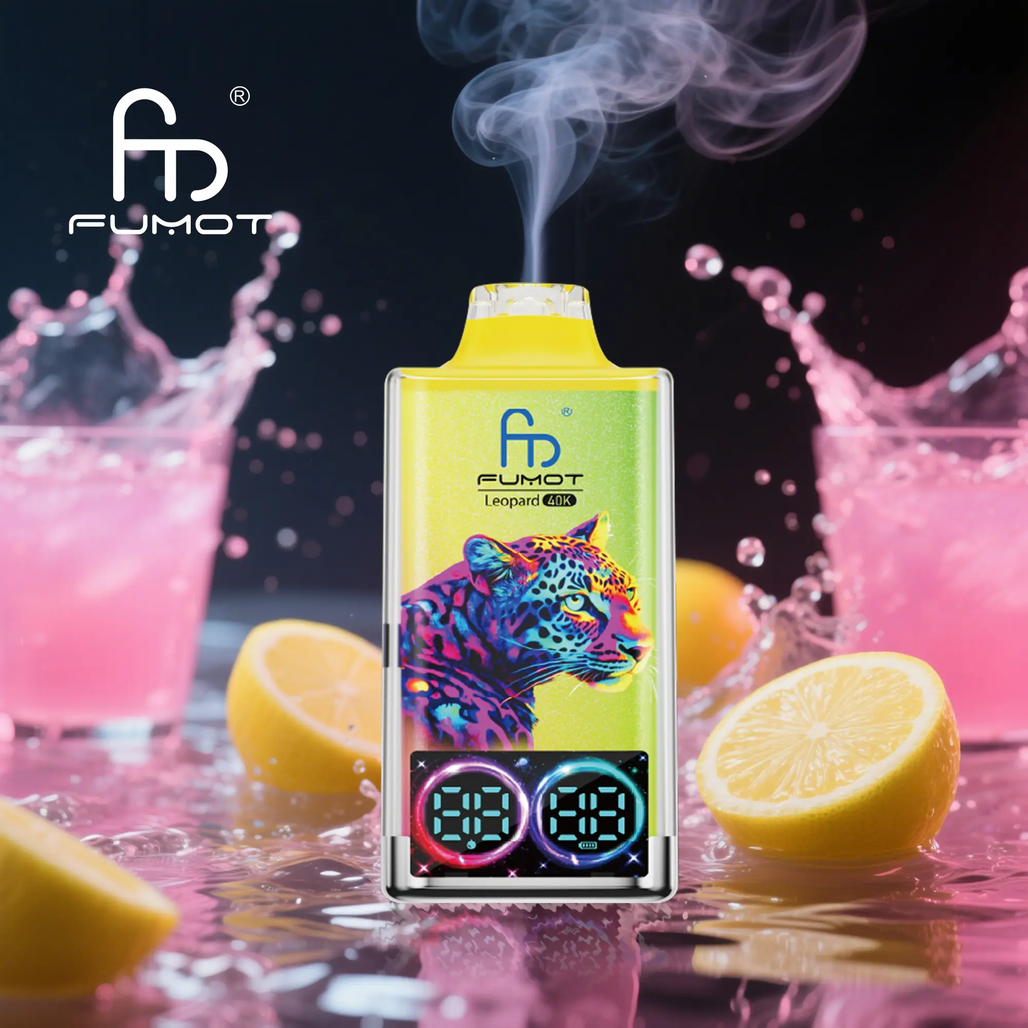  Fumot Leopard 40000 40K Puffs Original Edition Dual Mesh LCD Display Disposable Vapevpae005 vapeing vape
