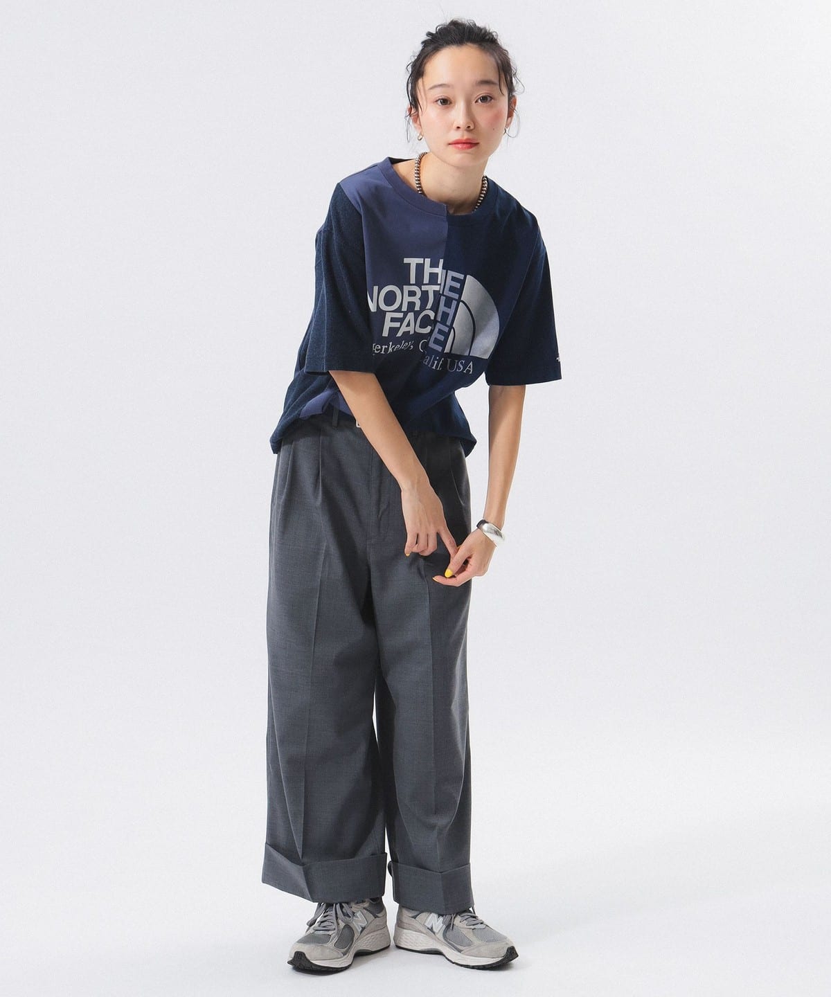 BEAMS x THE NORTH FACE PURPLE LABEL Asymmetric Logo T-shirt 25SS