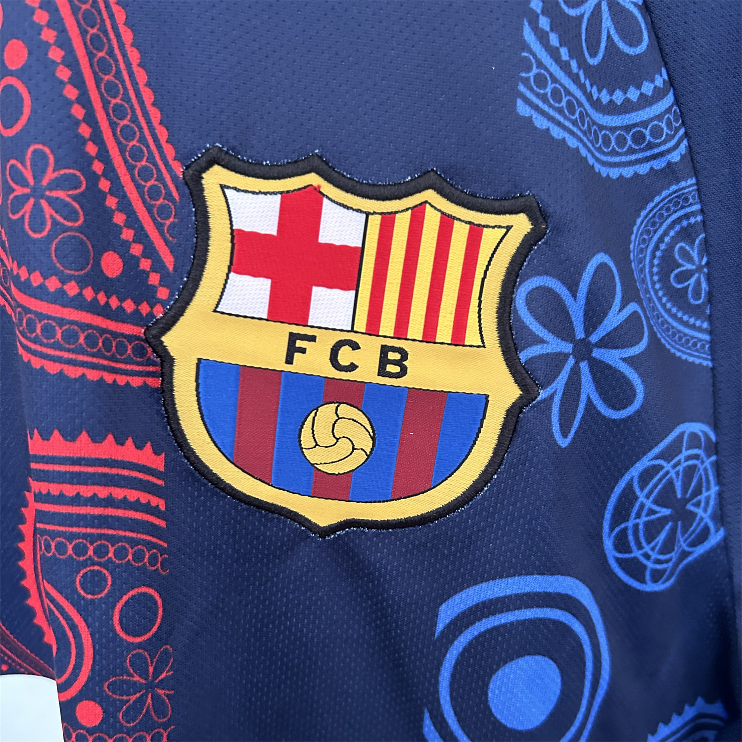 UltraTrikot-Barcelona 25-26 Paisley Patterns Blue Special Edition Jersey - Fans Version