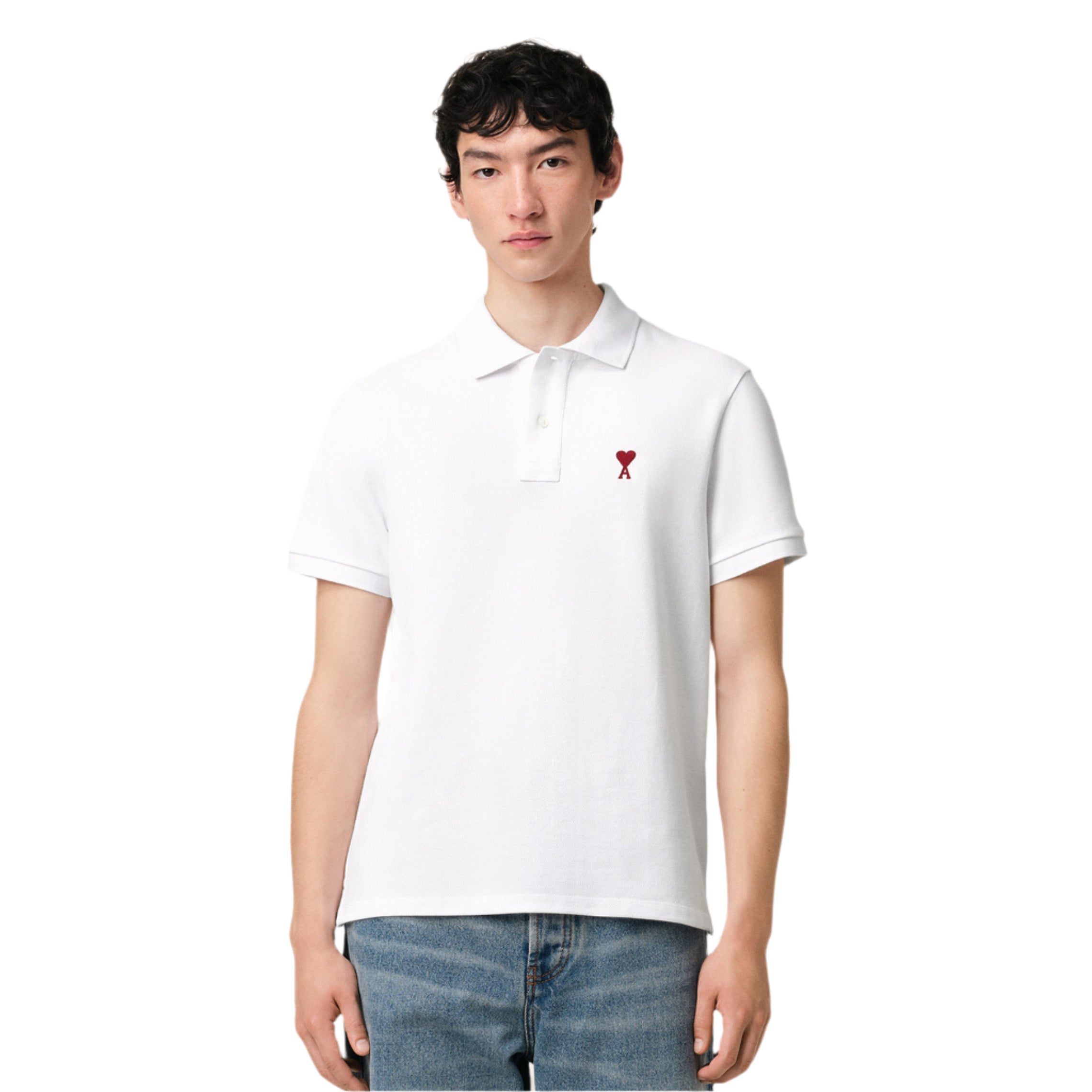 Ami Paris Cotton Ami De Coeur Polo Shirt ‘White’、mysite、Cacoeks