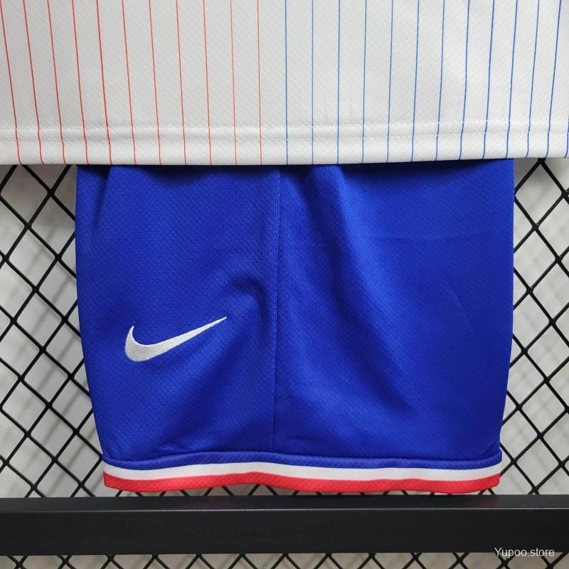 Higojerseys-France 2024 Away Stadium Kids Kit