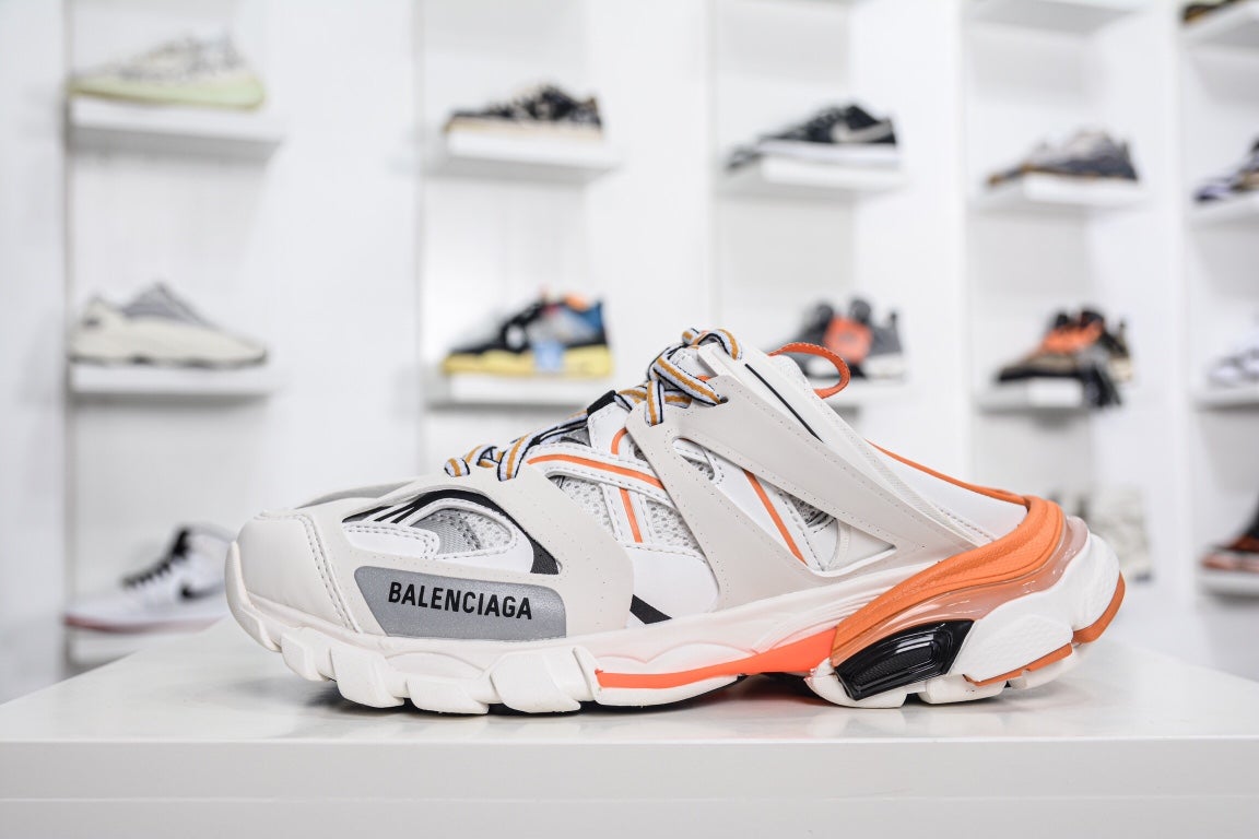 Balenciaga Track Mule in White Orange、mysite、Cacoeks