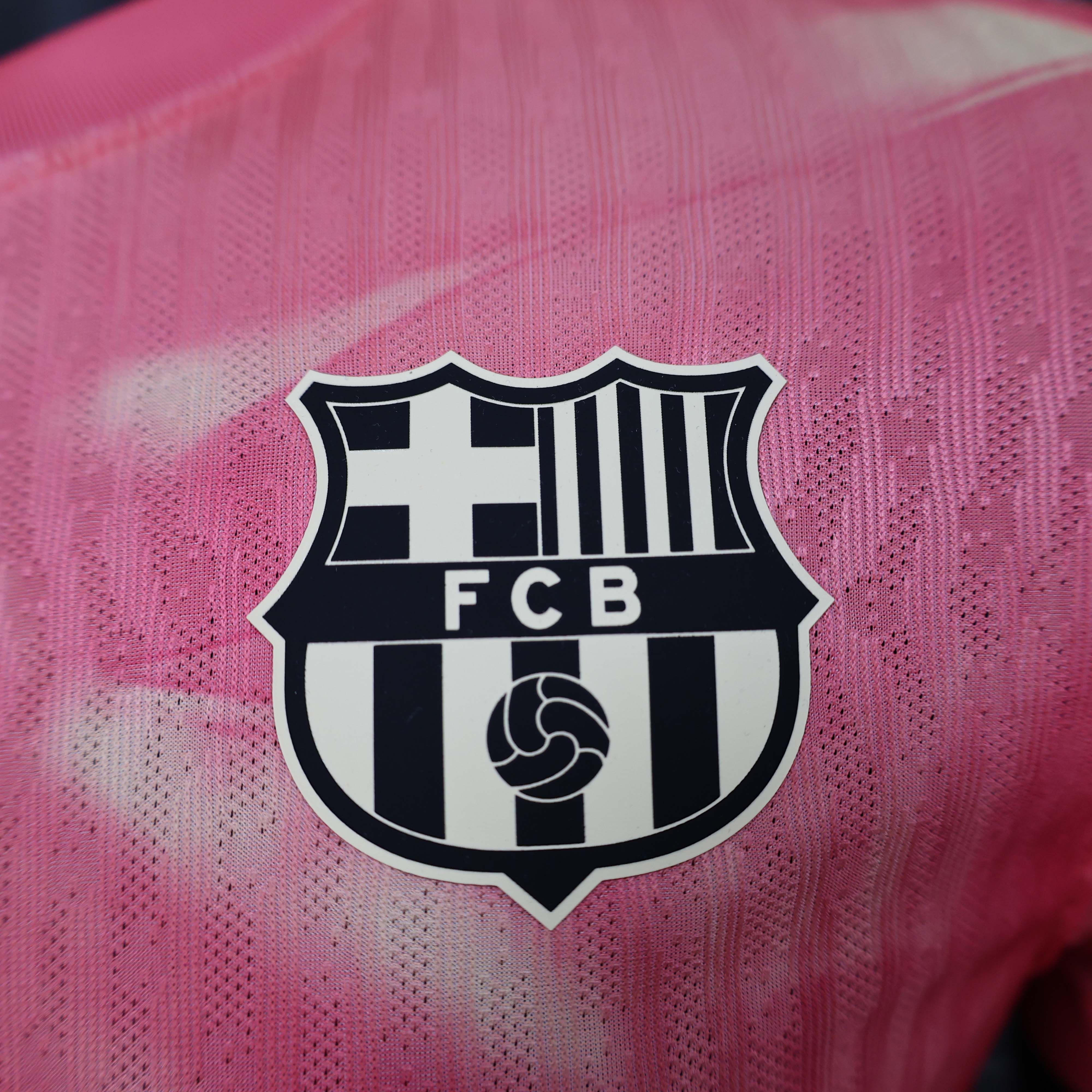 2024/2025 Player Version Barcelona Special Edition Pink Football Shirt 1:1 Thai Quality:football jersey mysite: unitedjerseyfootball 邓江浪:football