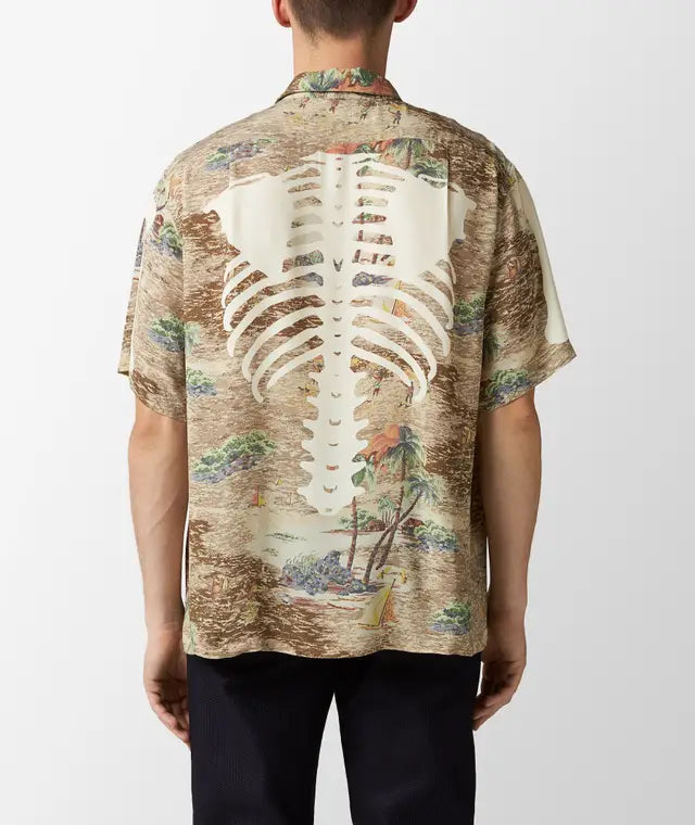 KAPITAL Rayon Kamehameha BONE pt Aloha Shirt  EK-1214SSA 