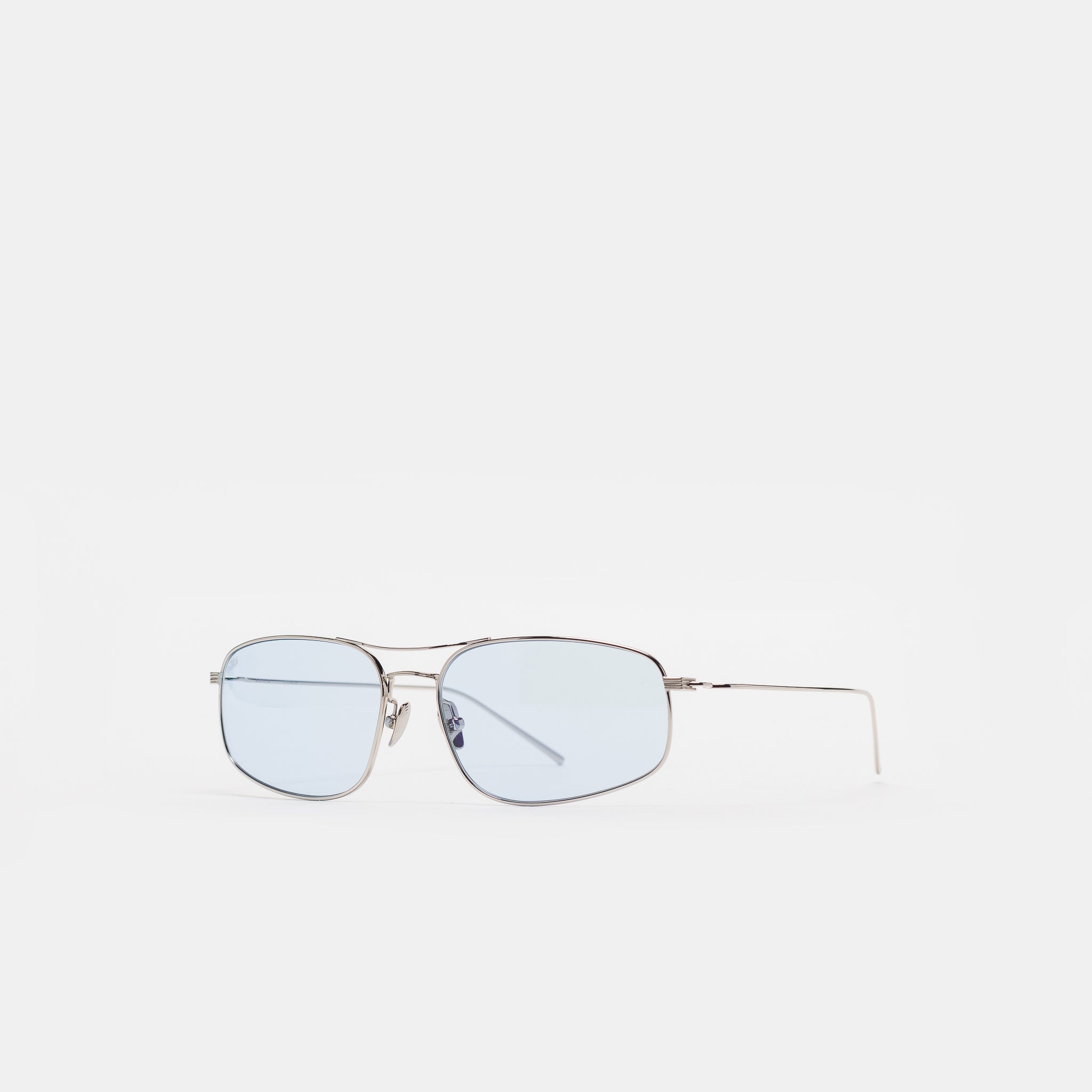 Mal Sunglasses in Silver/Sky Blue