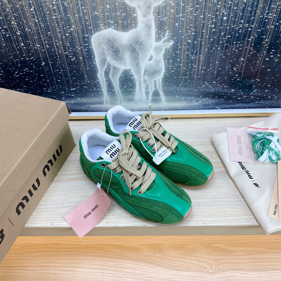 NB Pine Green And Sea Green Color Sneakers Cowhide、mysite、Cacoeks