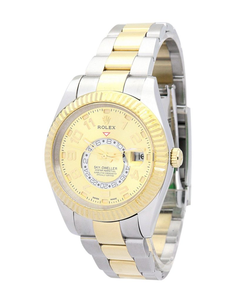 Replica Rolex Sky-Dweller 42mm Gold Dial 326938-fasswatch