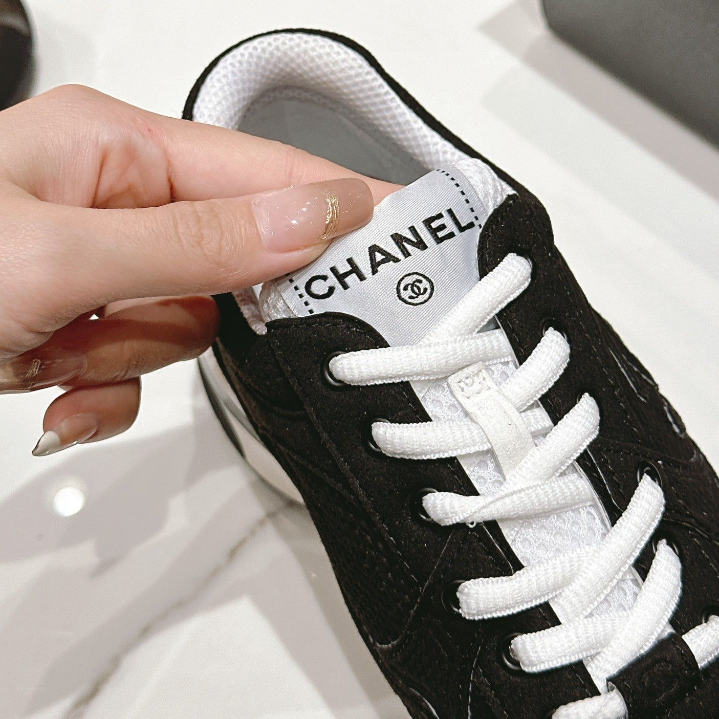 Women's Black White Sneaker Breathable mesh、mysite、Cacoeks