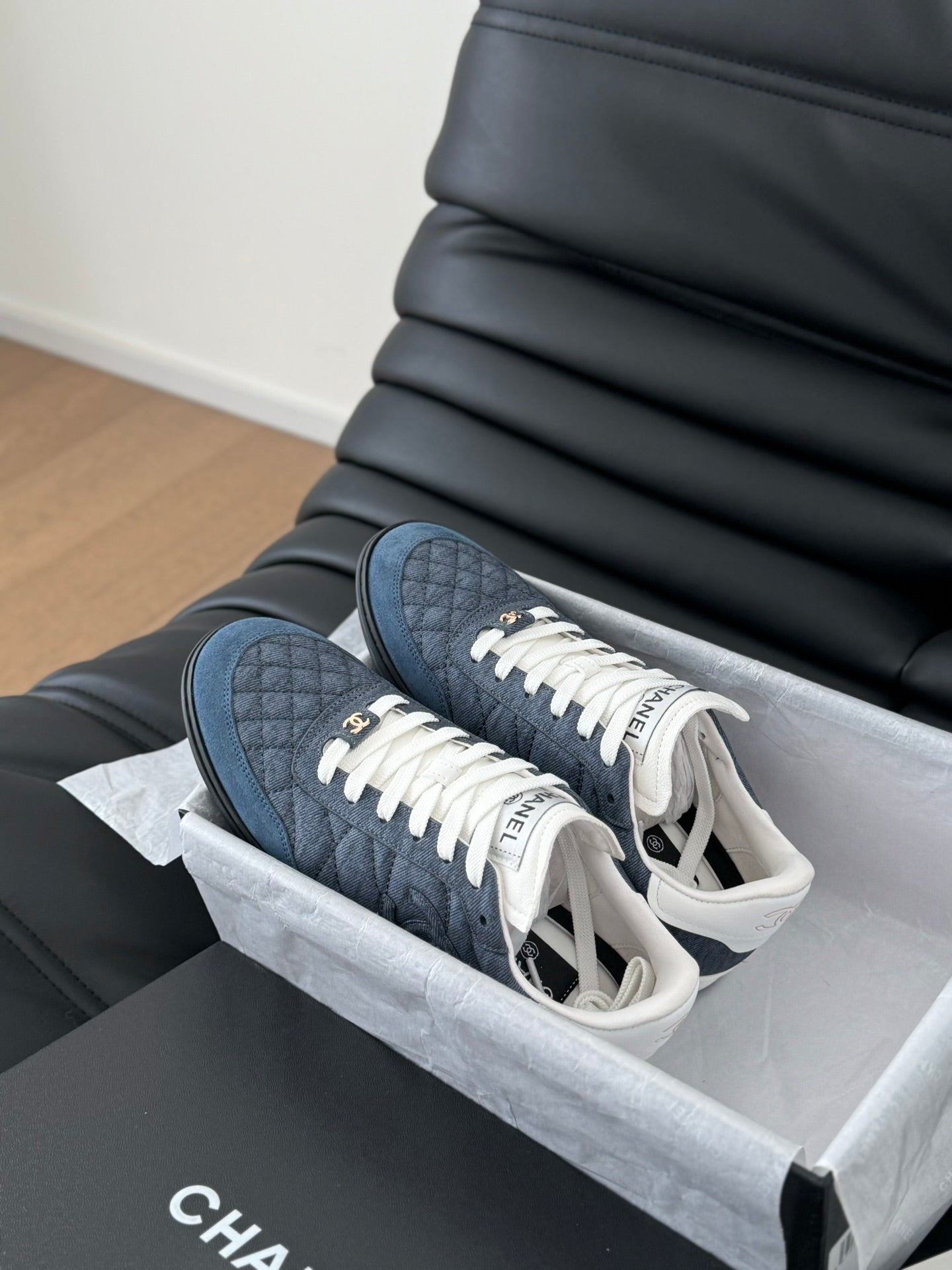 CC SNEAKER IN AEGEAN BLUE MIX WHITE EMBROIDERED LAMBSKIN、mysite、Cacoeks