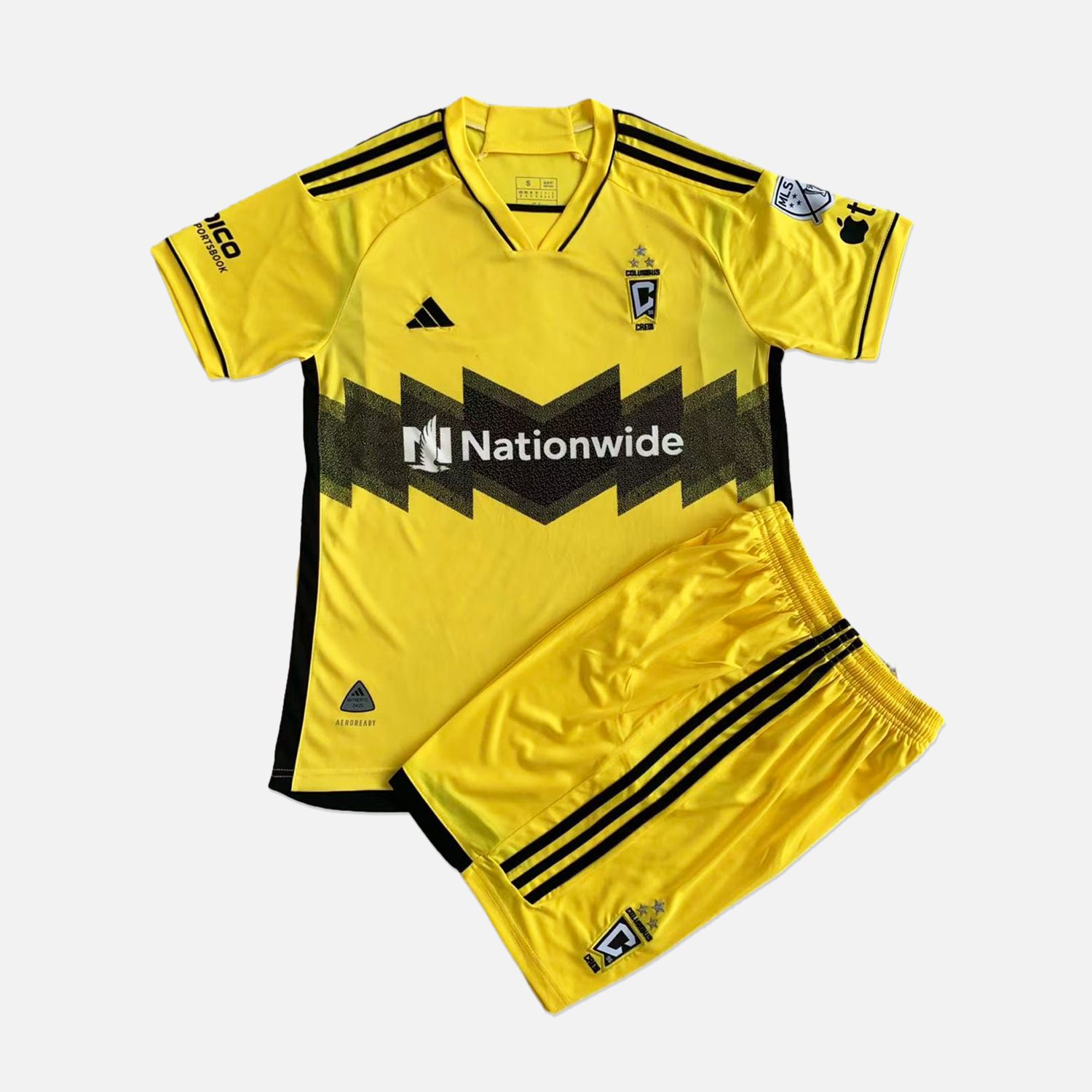 Funinjersey-Columbus Crew 2024 Home Men's Adult Jersey Set - Fans Version