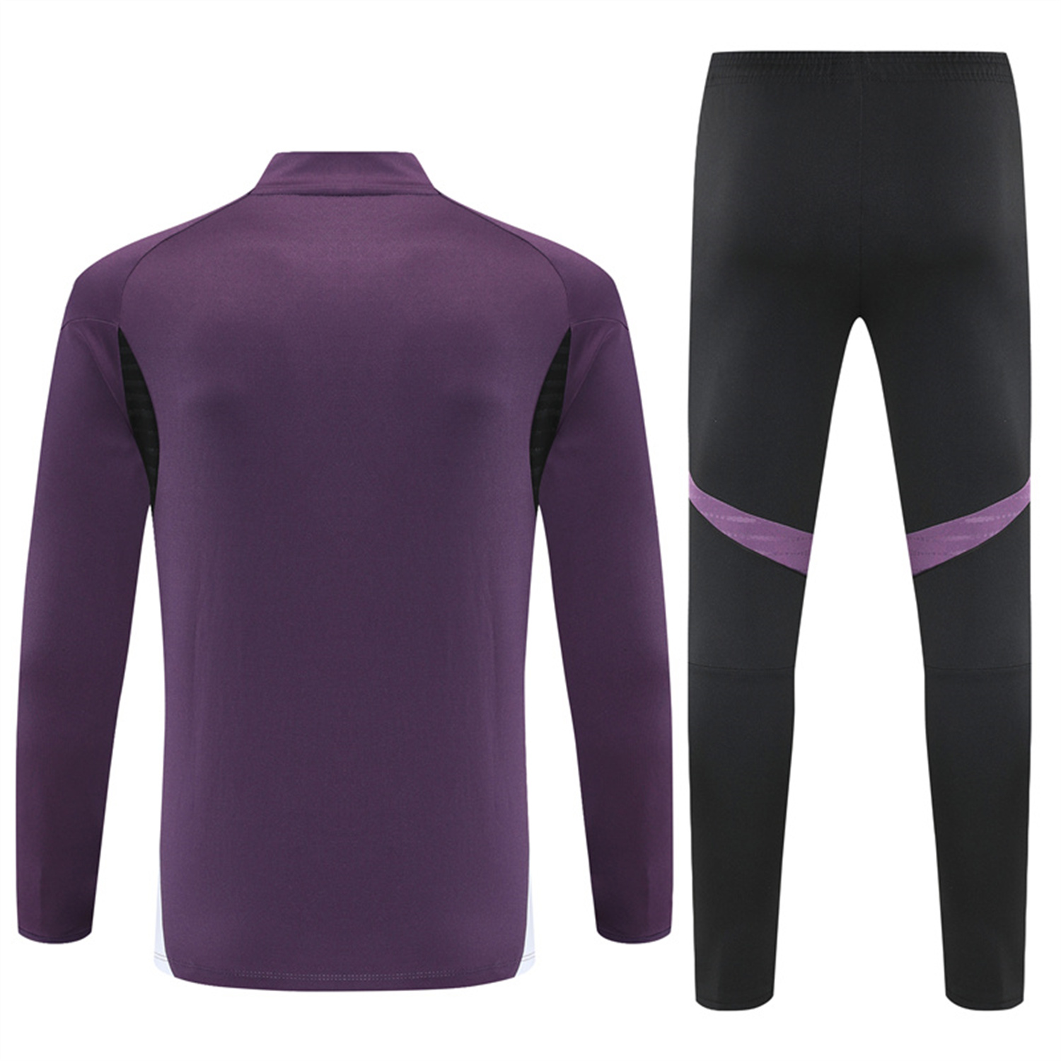 UltraTrikot-Manchester United 25-26 Kid Long Sleeves Training Set - Purple Top & Black Pants