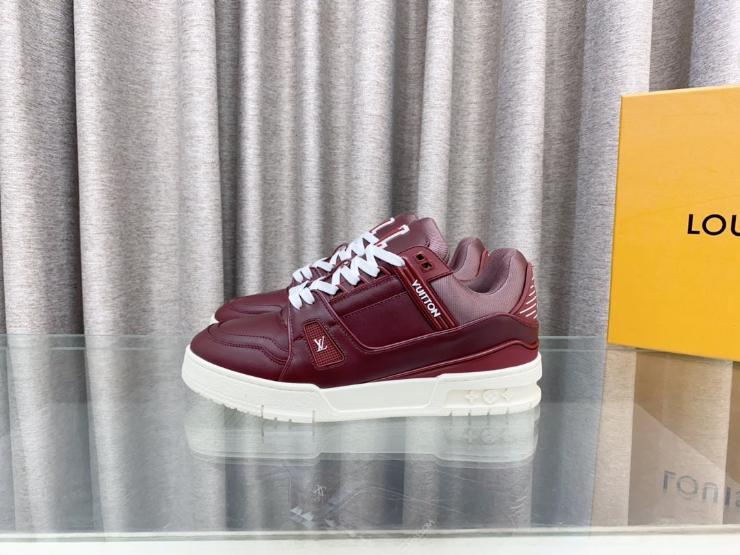 LV MAXI TRAINER IN GARNET RED CALFSKIN、mysite、Cacoeks