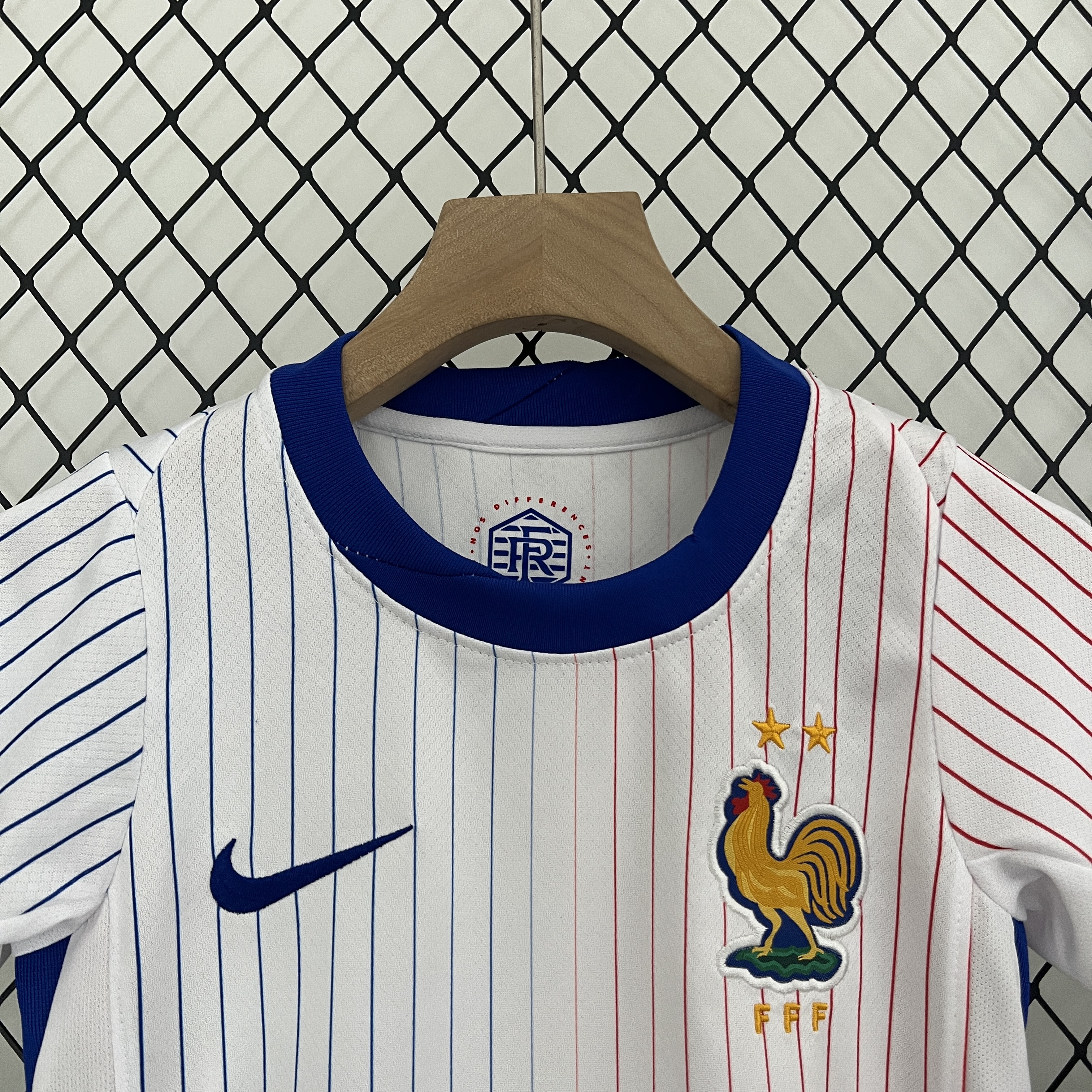 ManixJersey.com | France 2024 Away Stadium Kids Kit -Customize Name, Number and Patch | Worldwide Shipping