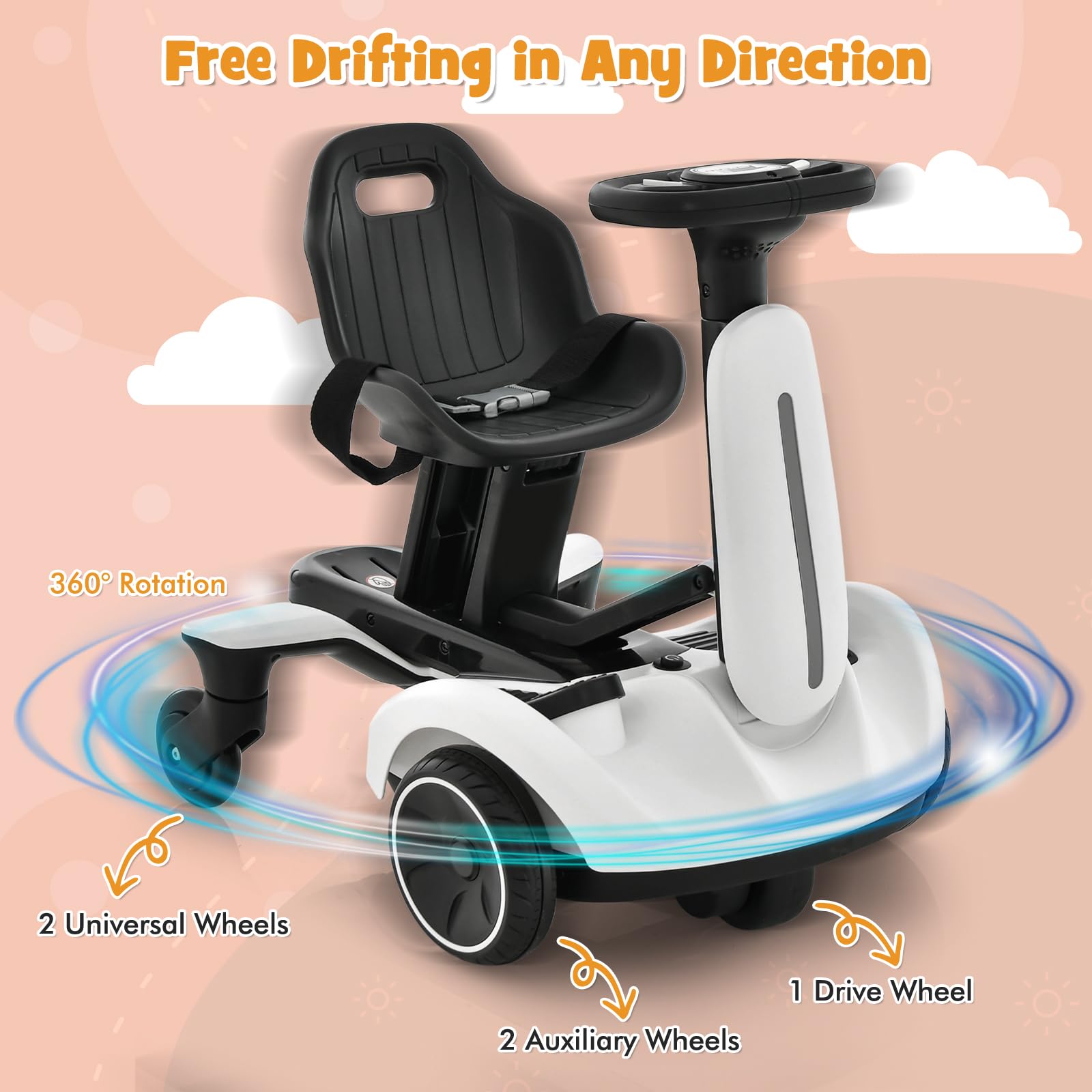 Kids electric ride-on car - front view