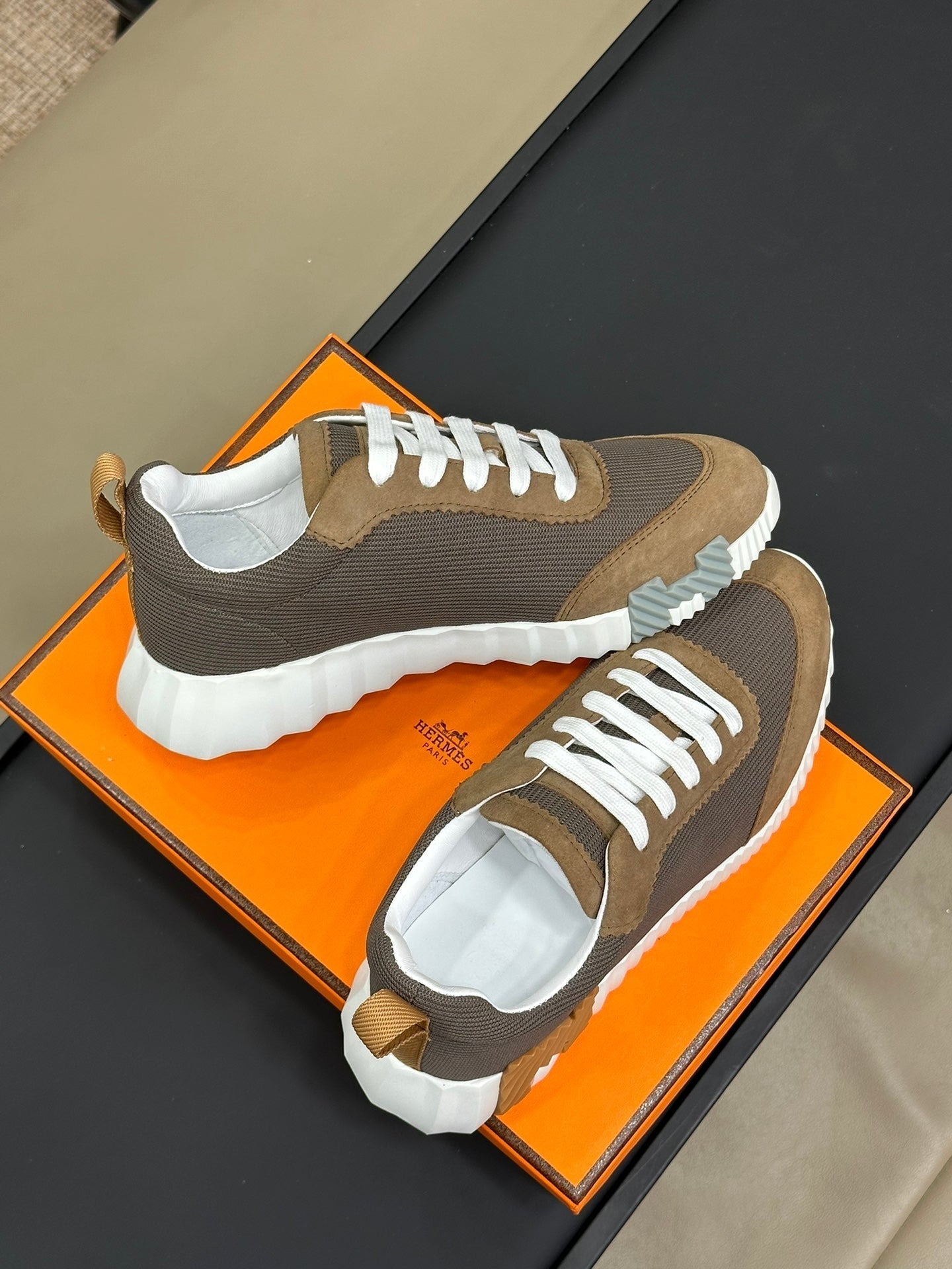 BOUNCING SNEAKERS BROWN CALFSKIN、mysite、Cacoeks