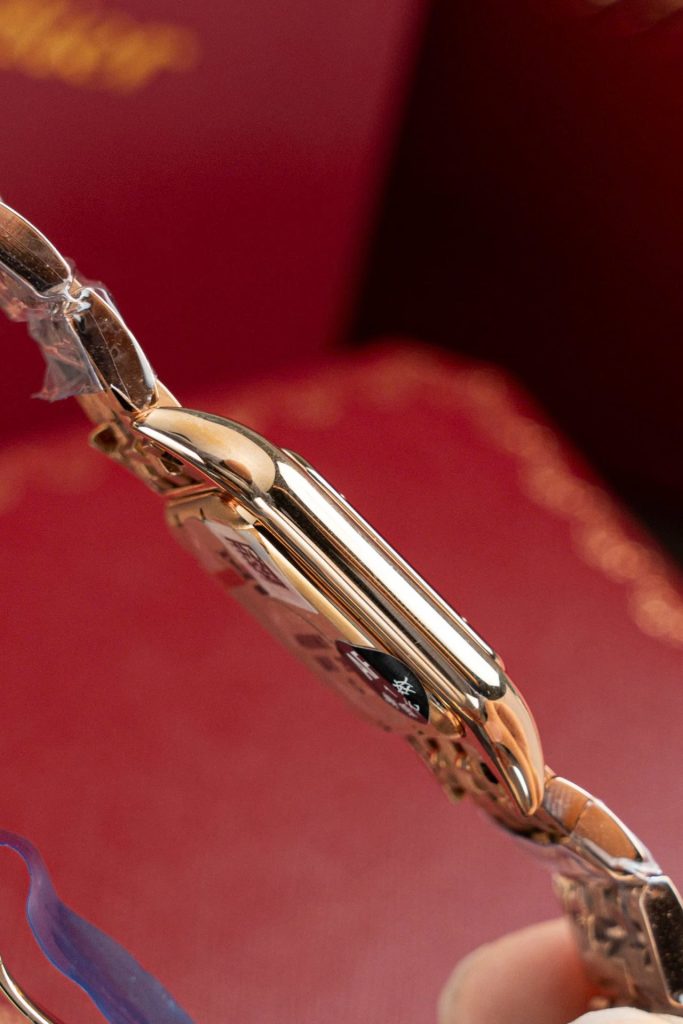 Đồng Hồ Cartier Panthere W2PN0007 Fake 11 Mạ Vàng Hồng Mặt Trắng 27x37mm (2)
