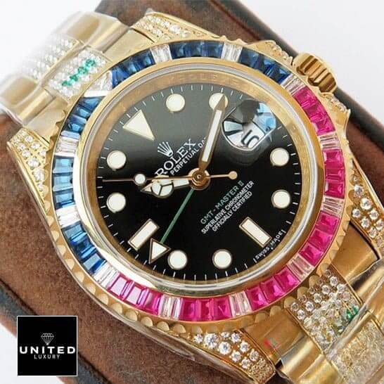 Rolex GMT-Master II Haribo Gold Gem-Set Bezel Replica