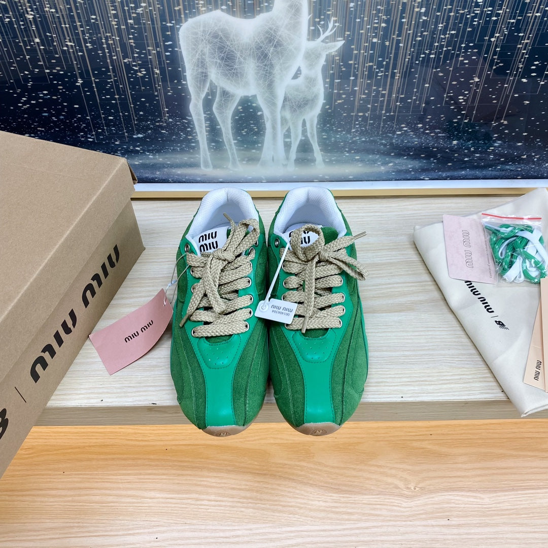 NB Pine Green And Sea Green Color Sneakers Cowhide、mysite、Cacoeks