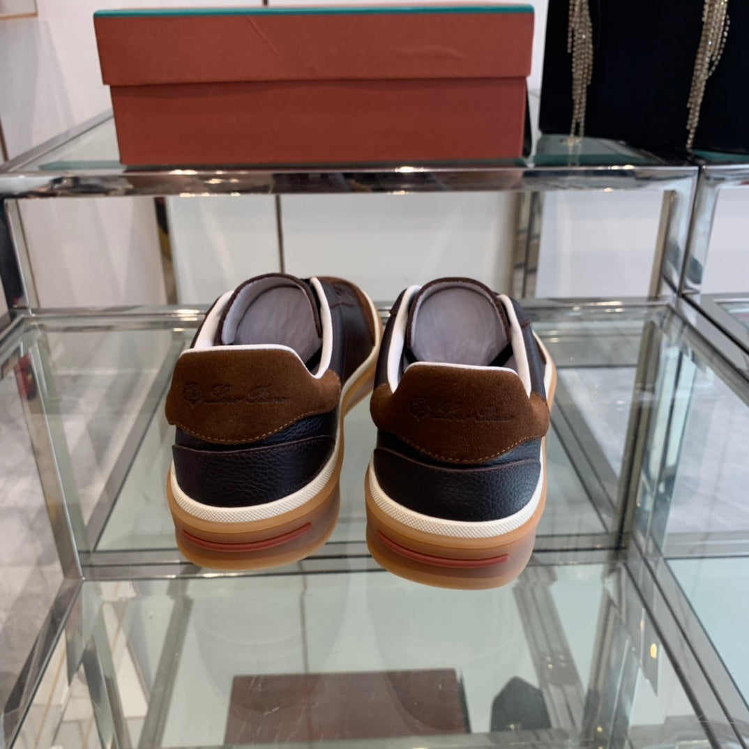 LP TENNIS WALK SNEAKERS ANCHOR AND BROWN CALFSKIN、mysite、Cacoeks