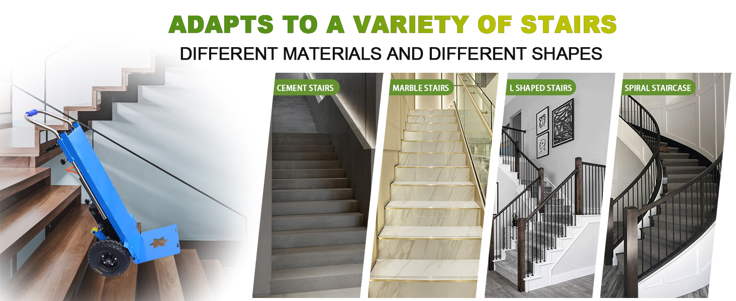 Adapts to different types of stairs