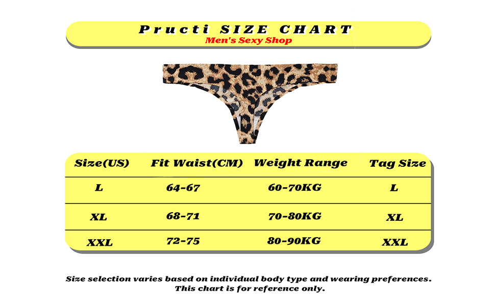Pructi Women Leopard Thong Panties