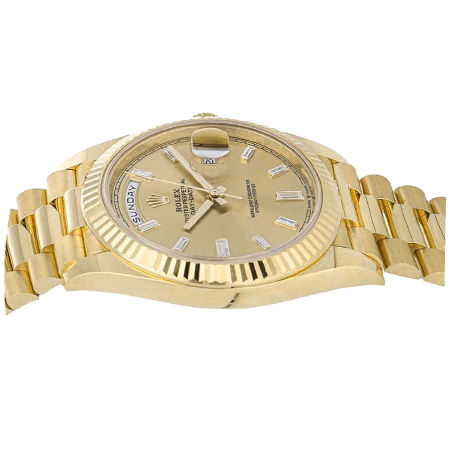 rolex day date 228238 ew yellow gold champagne