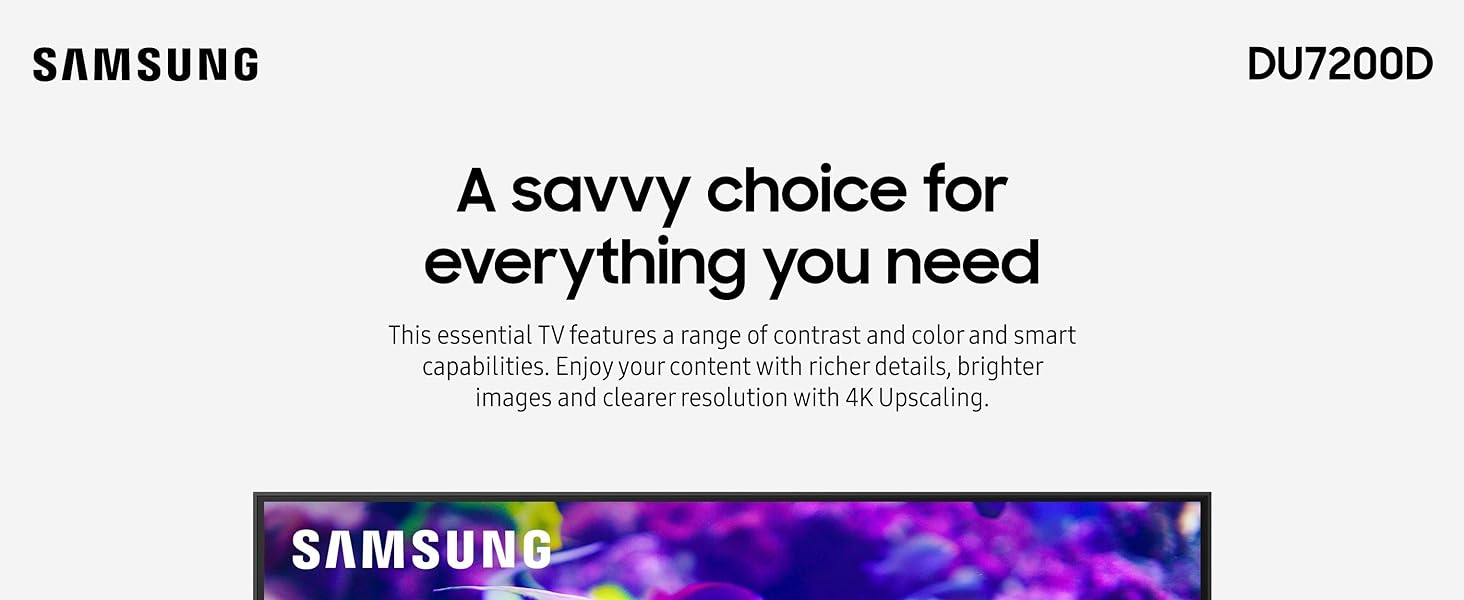 Samsung DU7200 Crystal UHD Crystal TV
