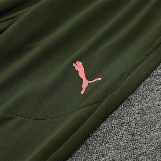 JerseysGala.com | Manchester City 24-25 Long Sleeve Training Set - Army Green -Customize Name, Number and Patch | Worldwide Shipping