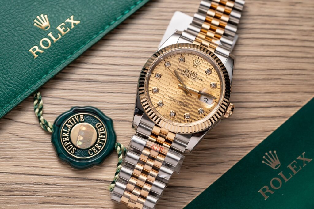 Đồng Hồ Rolex DateJust Bọc Vàng Thật Mặt Nếp Gấp GMF 36mm (1)