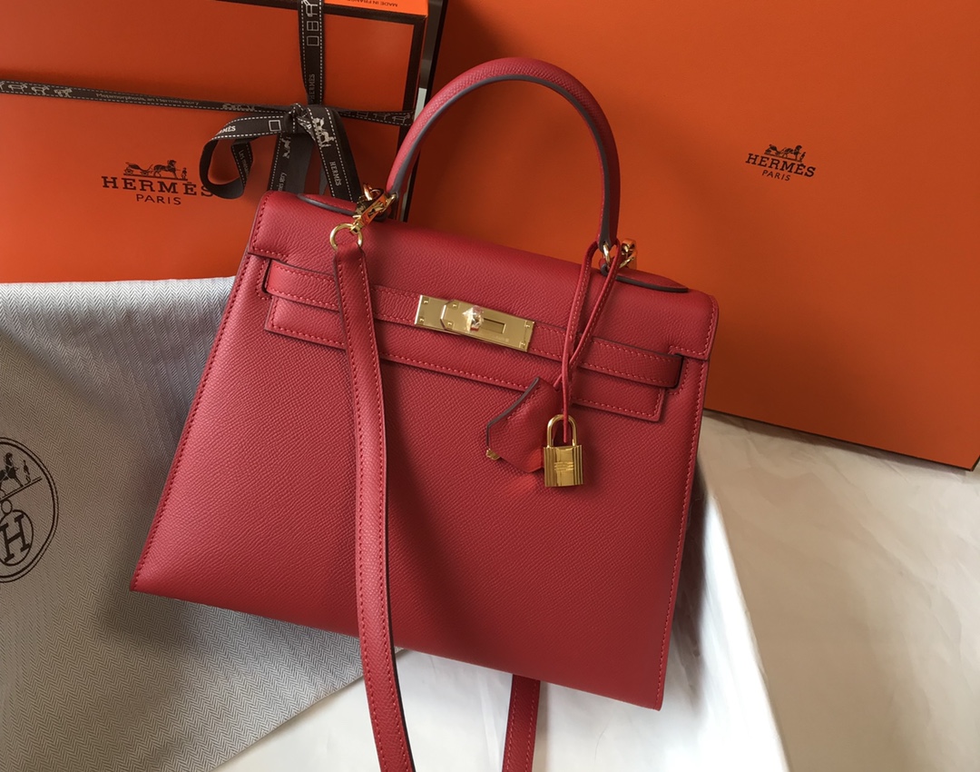 Original Copy Hermes Kelly 28cm Epsom Leather Handbags More Colors-2