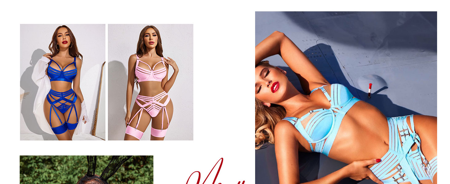 garter set lingerie for women