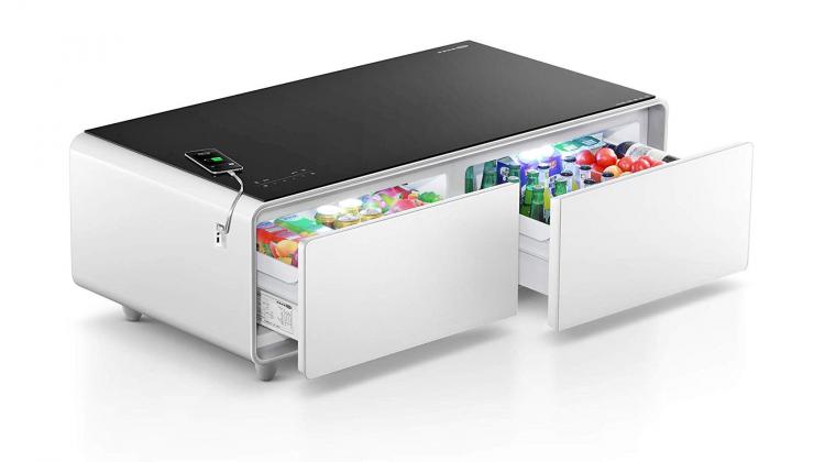 Ultimate Coffee Table With Built-In Fridge and Speaker System - Smart Coffee Table Gadget