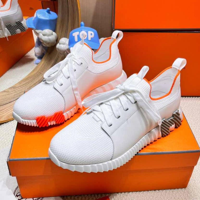 DEPART SLIP-ON SNEAKER IN FULL WHITE KNIT AND CALFSKIN、mysite、Cacoeks