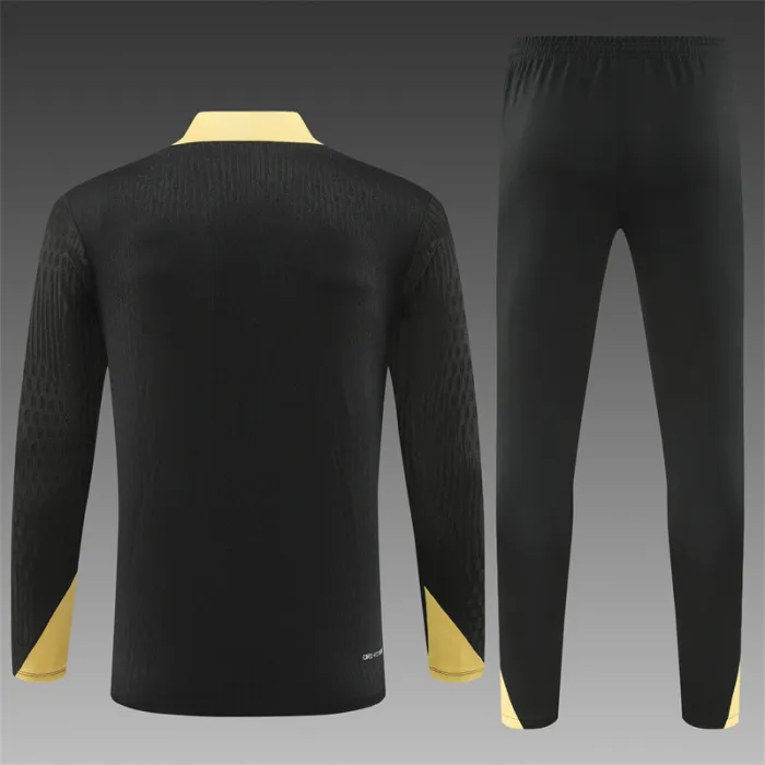 2024/2025 Barcelona half-training suit black with gold jersey set:football jersey mysite: unitedjerseyfootball 邓江浪:football