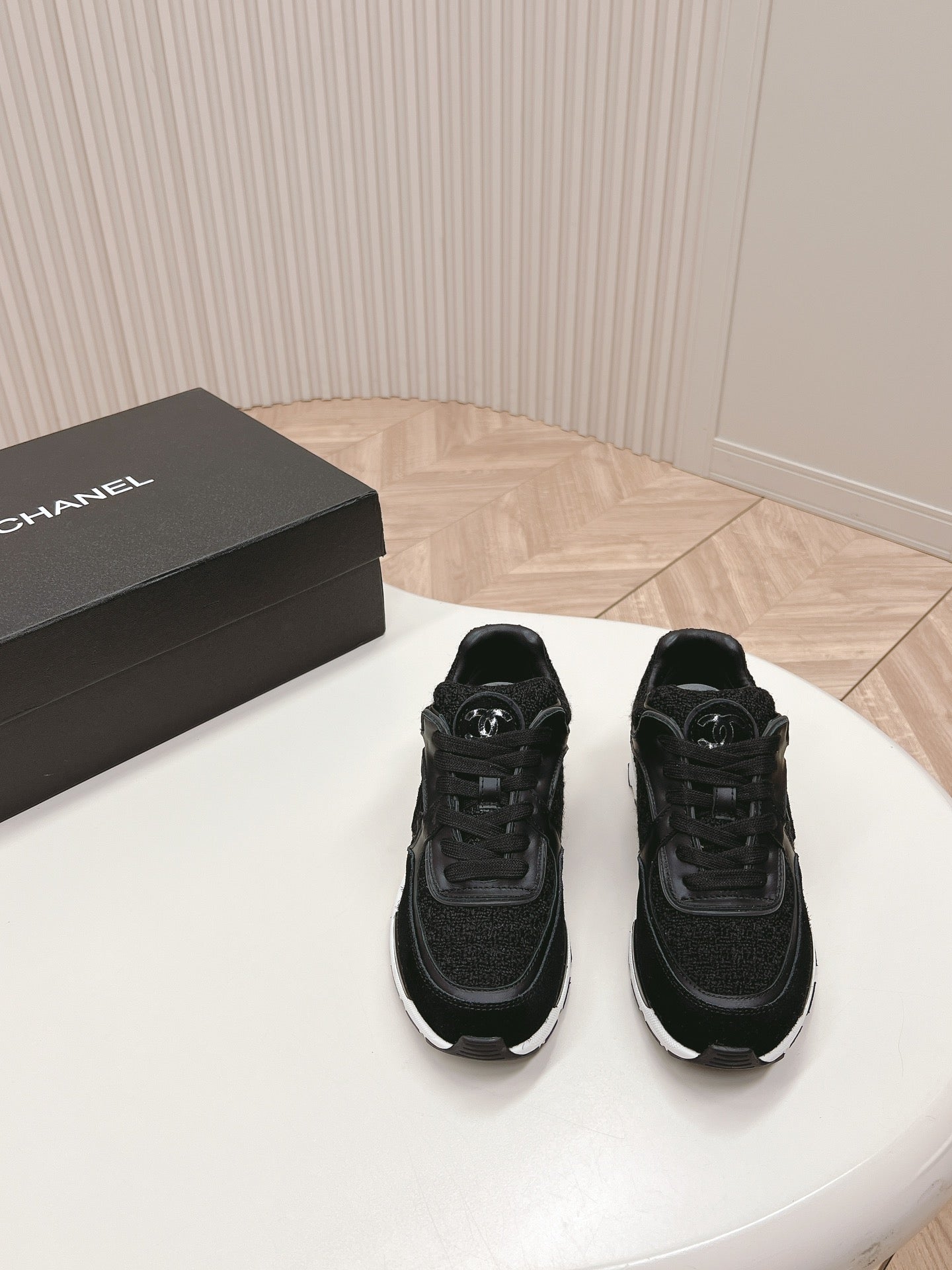 TRAINERS IN BLACK SUEDE AND CALFSKIN、mysite、Cacoeks