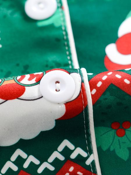 Women's Christmas Pajama Set, Santa Claus Print Long Sleeve Sleepwear, Lightweight Button-Up Top & Pants, Casual Fitted Nightgown Women's Christmas Pajama Set, Santa Claus Print Long Sleeve Sleepwear, Lightweight Button-Up Top & Pants, Casual Fitted Nightgown