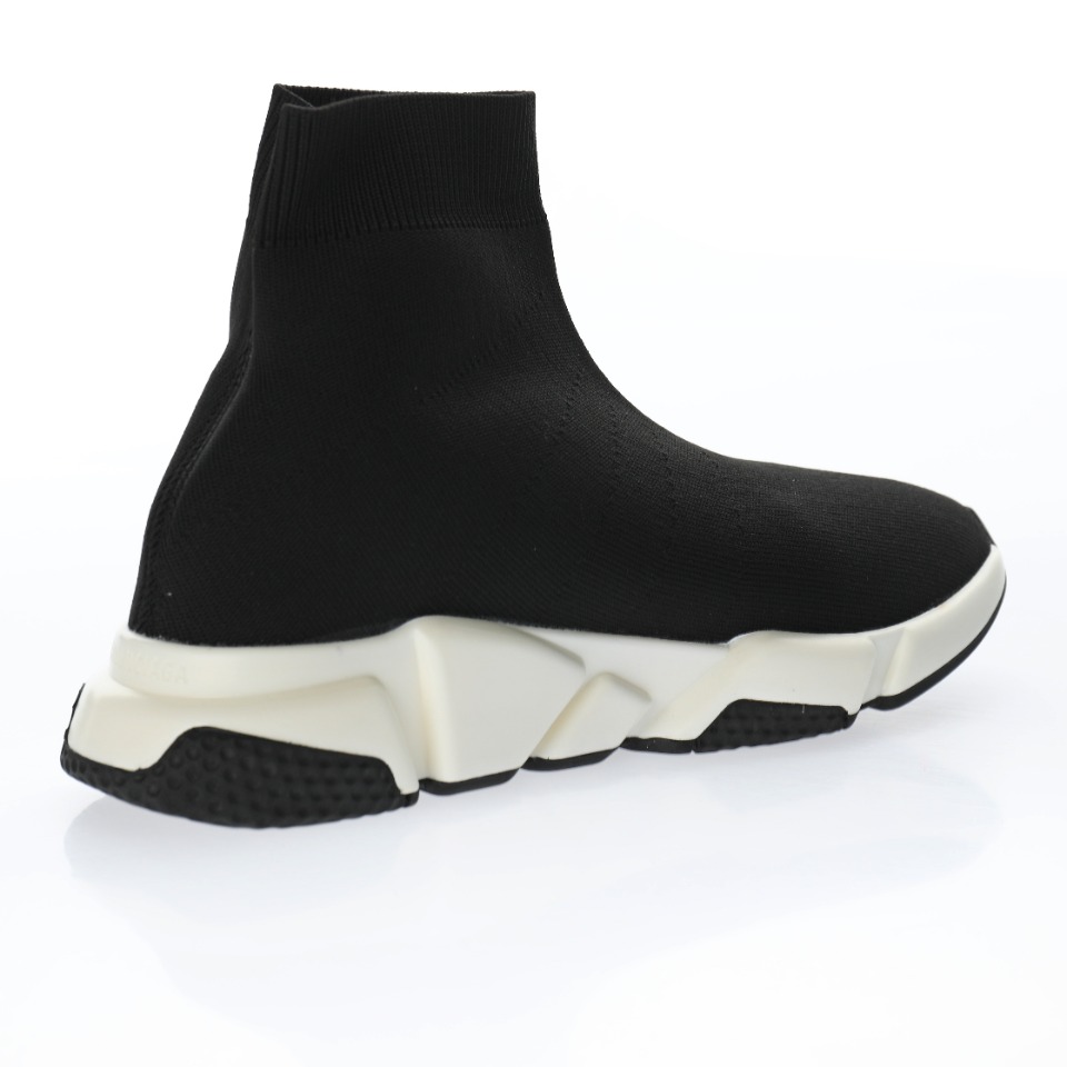 Balenciaga Speed Recycled Knit Sneaker in Black White、mysite、Cacoeks