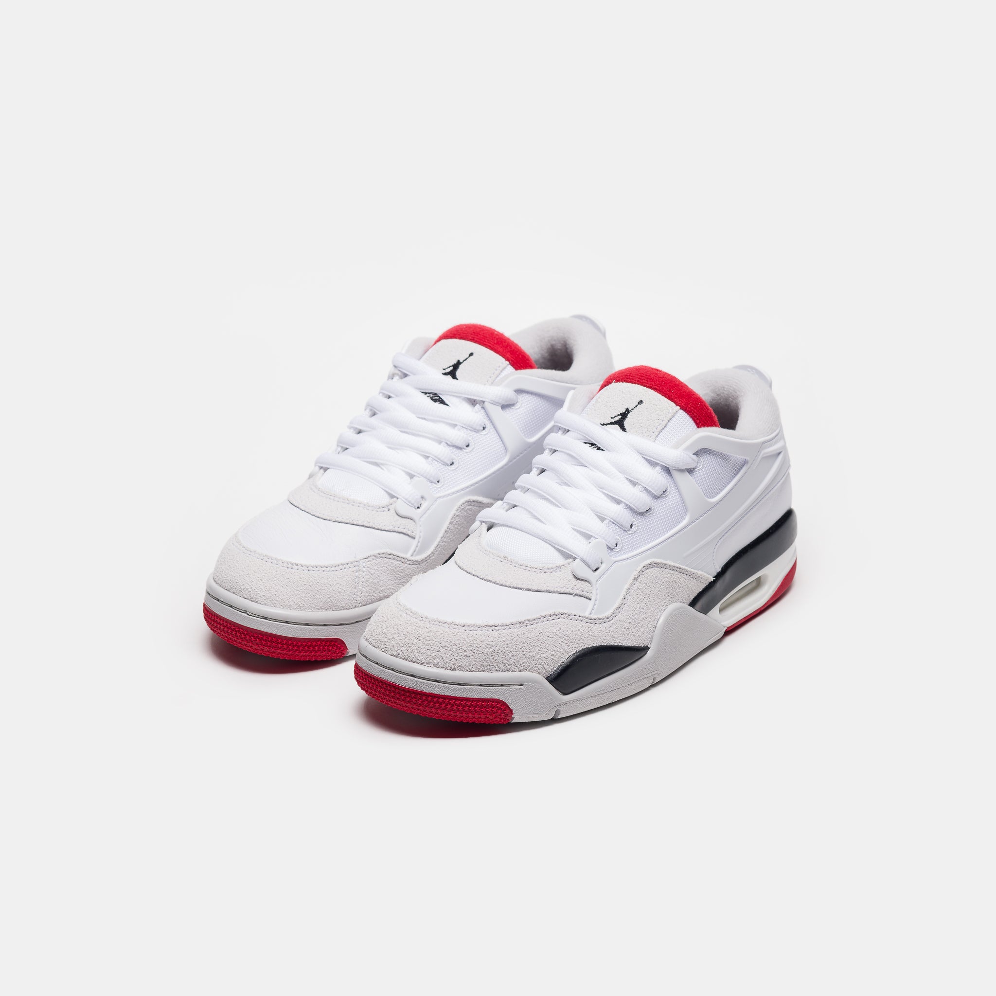 Air Jordan 4 RM Sneaker in White/Varsity Red/Black/Neutral Grey
