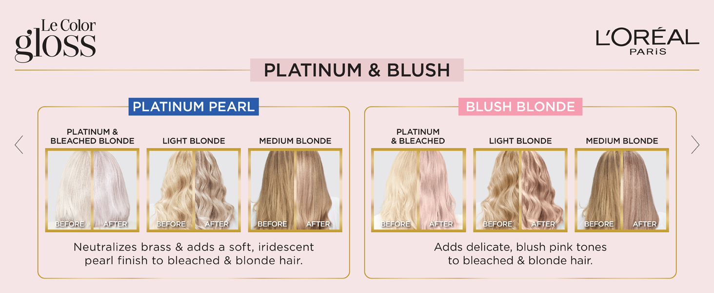 platinum hair color before and after