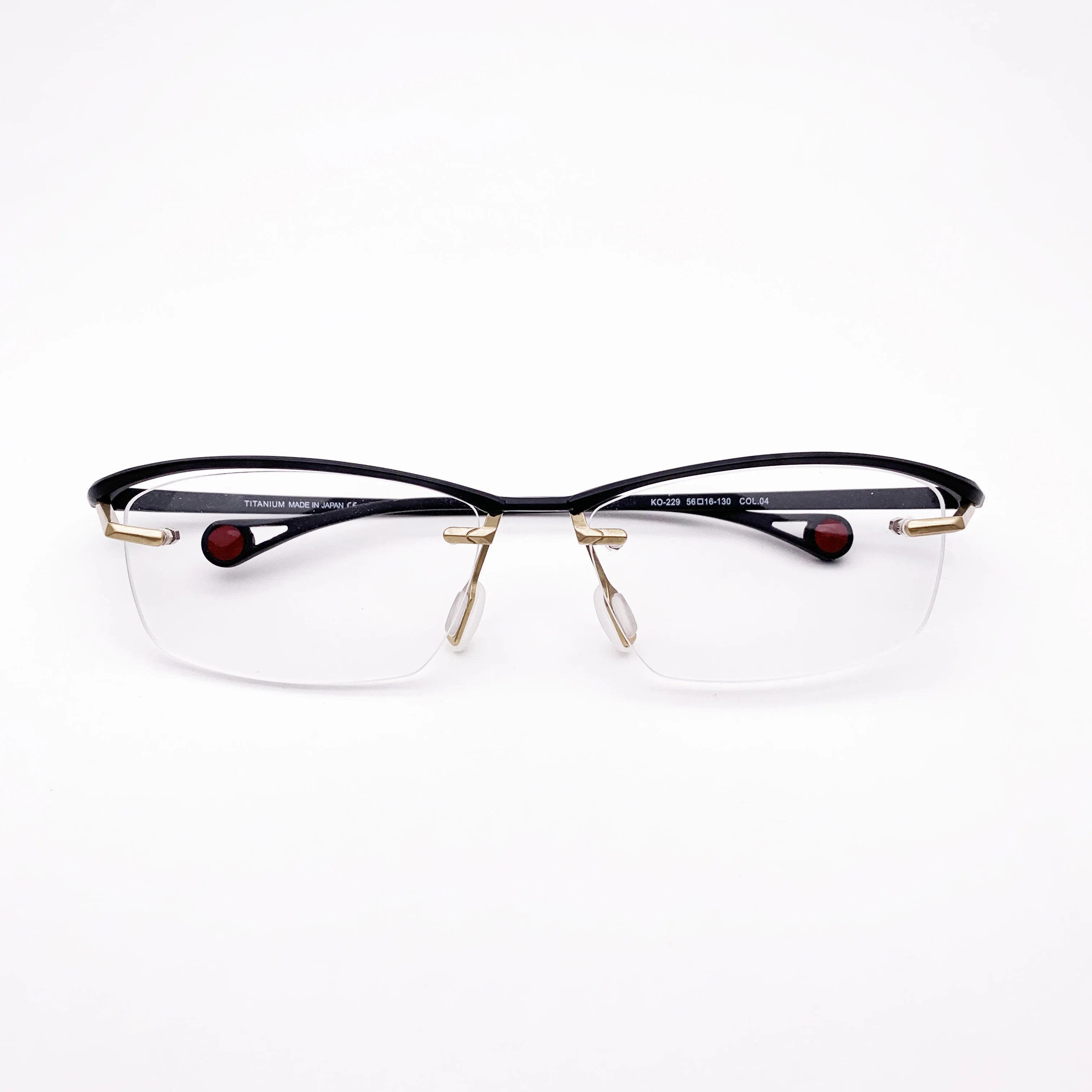 Belight Optical Japan Ken Okuyama Design Titanium Half Rimless Frame Men Prescription Semi Eyeglasses Retro Eyewear KO-229