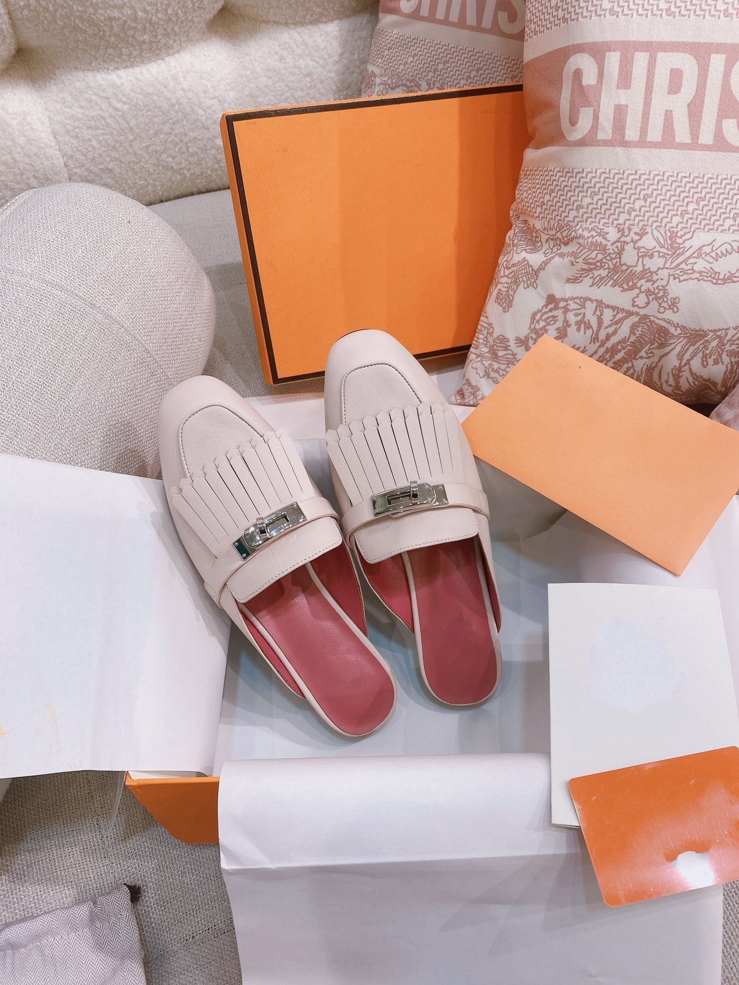 0Z Mule Fringed Light Pink、mysite、Cacoeks